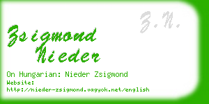 zsigmond nieder business card